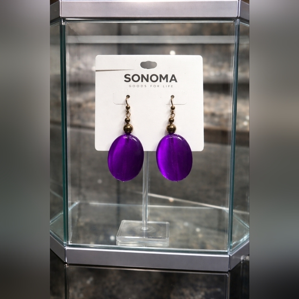 Women's bronze dangle earrings